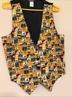 Vintage 111 Main Patterned Vest - Yellow Multi